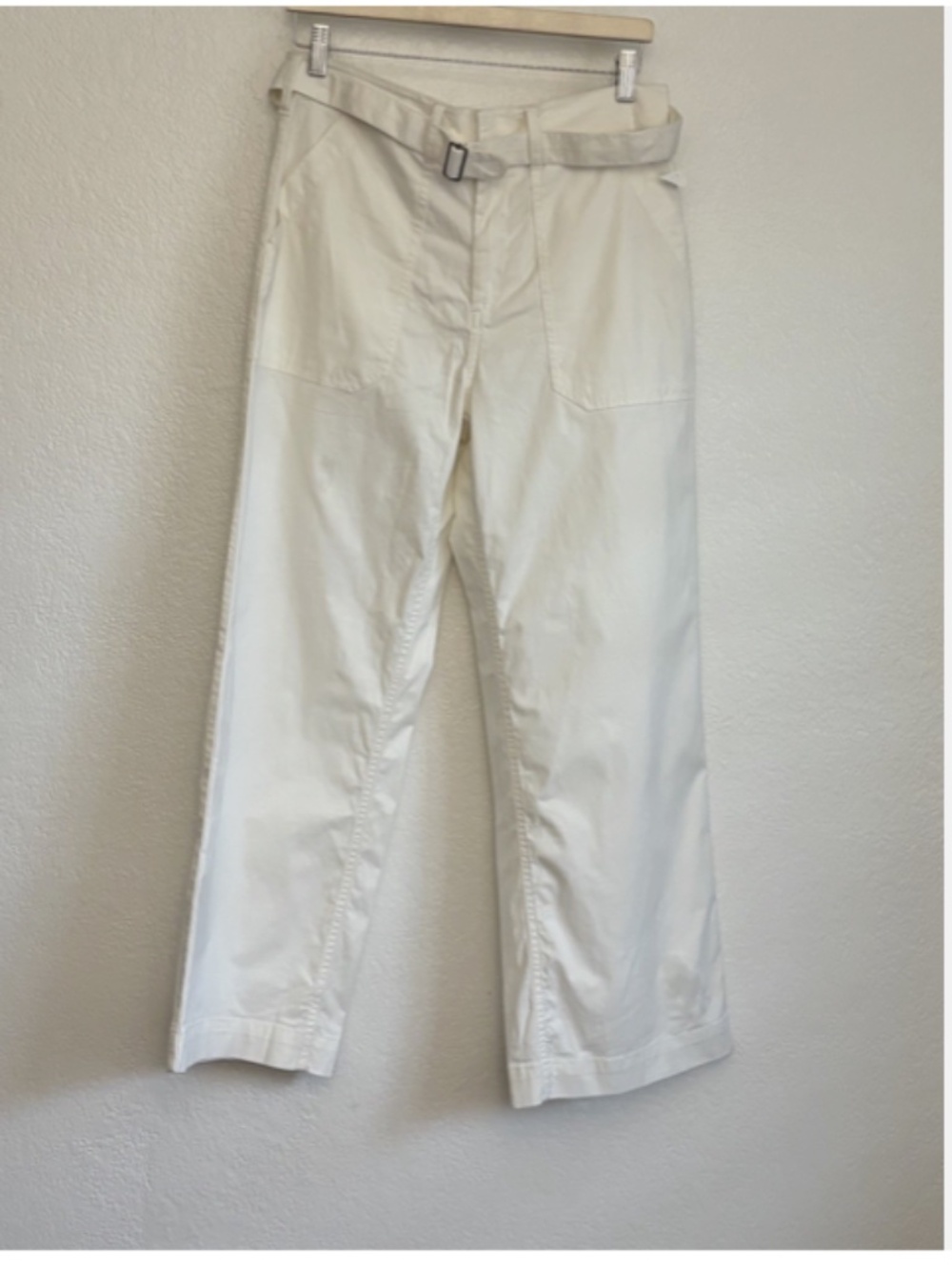 NIC+ZOE Woman Belted Cotten Blend Wide Leg Ankle Pants Size: 8